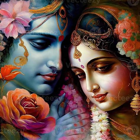 radha krishna love beautiful wallpaper generative AI 22249959 Stock ...