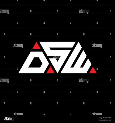 DSW triangle letter logo design with triangle shape. DSW triangle logo ...