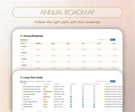 Vision Board Notion Template Digital Notion Template Long - Etsy