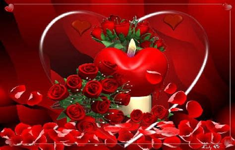 Lovely Red Heart Attractive Wallpapers Download | Sa | Beautiful rose ...