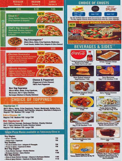 Domino's Pizza Menu With Price - Rambut Hitam