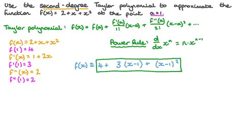 Question Video: Use the Second-Degree Taylor Polynomial to Approximate ...