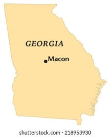 Macon Georgia Locate Map Stock Vector (Royalty Free) 218953930 ...