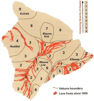 Big Island Lava Flow Map | Lava Flow Hazard Zones | Big island hawaii ...