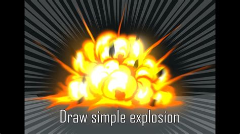 Draw simple explosion - tutorial drawing - YouTube