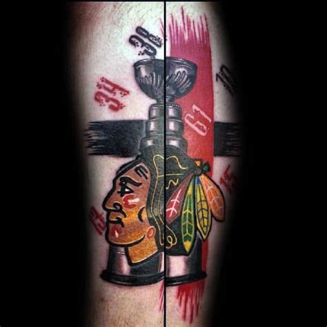 40 Chicago Blackhawks Tattoo Designs For Men - Hockey Ink Ideas