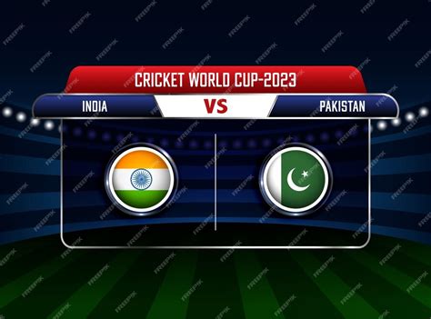 Premium Vector | India vs pakistan cricket world cup 2023