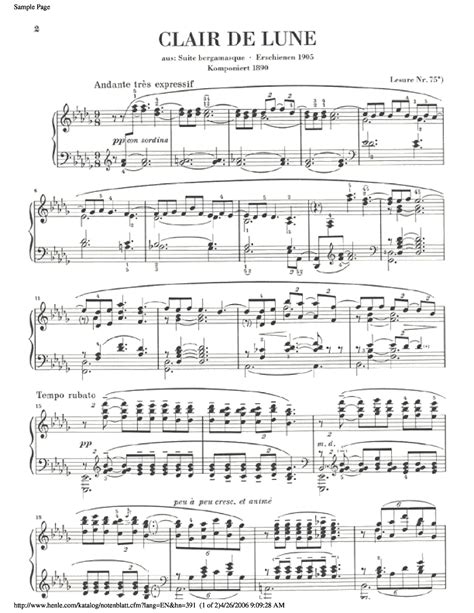 Clair de Lune by Claude Debussy| J.W. Pepper Sheet Music | Piano sheet ...