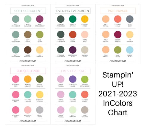 Color Chart 2021-2023 InColors by Stampin' Up! - TX Stampin' Sharon