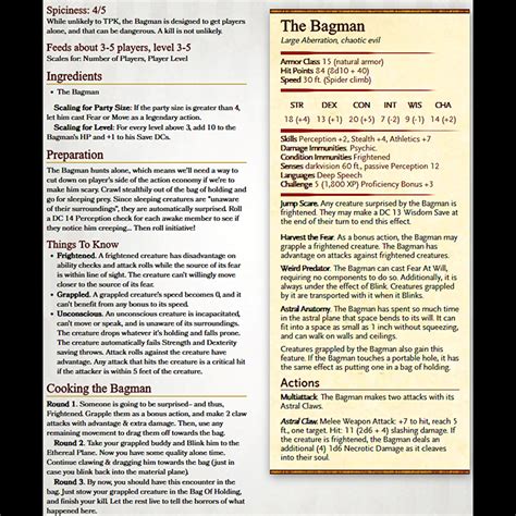 The Better Bagman - Spicy Encounters | D&D & PF2e Monsters's Ko-fi Shop ...