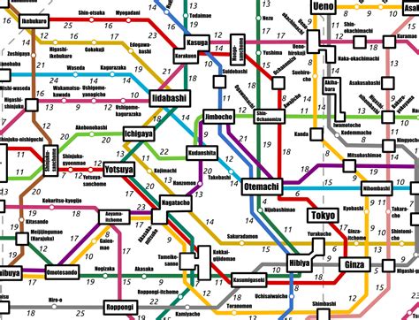 Tokyo Train System Map