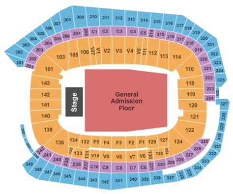 Us Bank Stadium Concert Seating Chart Coldplay | Elcho Table