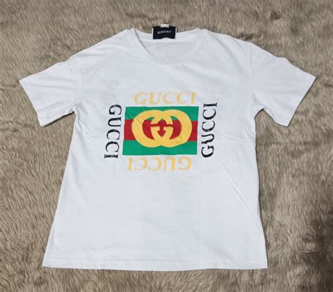 Gucci Logo White Shirt on Carousell