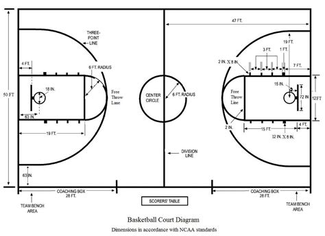 Full Size Basketball Court Dimensions | A Creative Mom