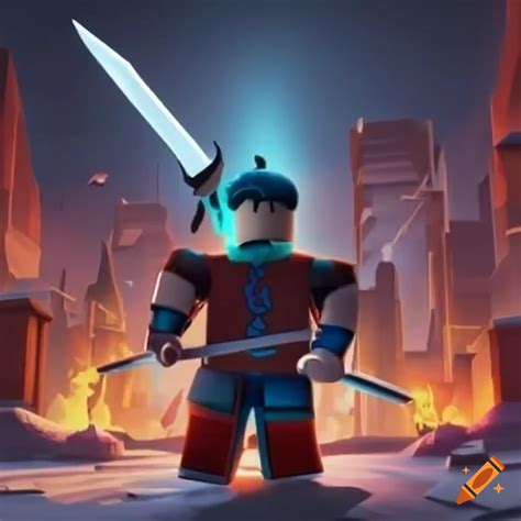 Roblox sword fight on the heights on Craiyon