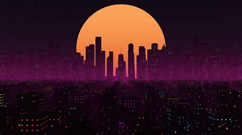 3840x2160 Retrowave City Sunset 4k 4K ,HD 4k Wallpapers,Images ...