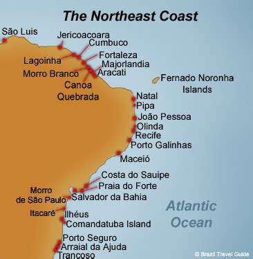 Tropical Brazilian beach resorts in the Northeast Cost