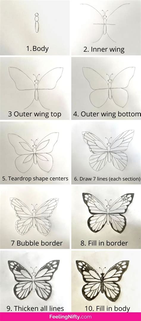 How to Draw a Butterfly Easy-Peasy & Fast ! {for kids, teens and adults}