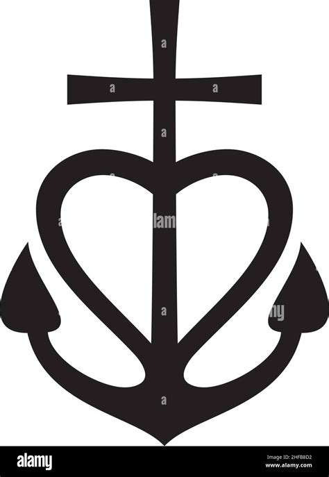 Cross, Heart, Anchor - Faith, Hope, Love symbol. Faith Sign Vector ...