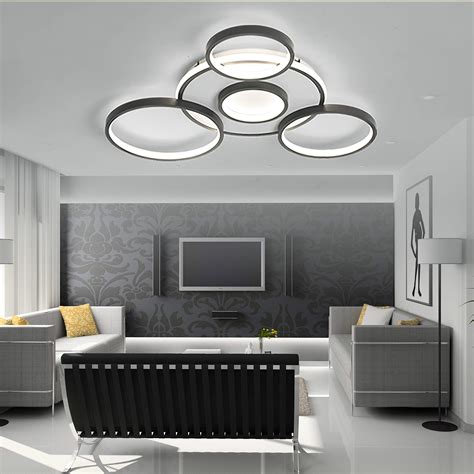 Buy 5-Light Floral Flush Modern LED Ceiling Light Fixture Hanging Lamp ...