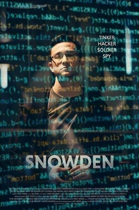 Snowden (2016) | Spy shows, Good movies to watch, Hackers movie