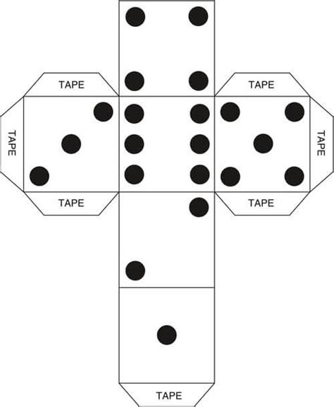 Classic Printable Paper Dice Template Free Printable, 42% OFF