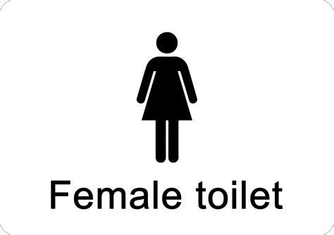 PRINTED ALUMINUM A5 SIGN - Female Toilet Sign