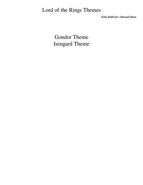 Gondor Rohan and Isengard Theme Sheet music for Violin, Piano, French ...