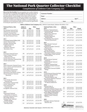 America The Beautiful Quarters List Pdf - Fill and Sign Printable ...