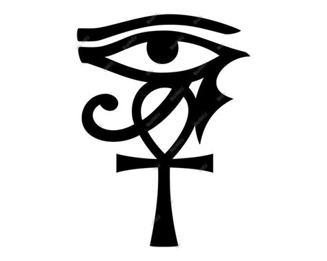 Egyptian Ankh Cross SVG Files Eye of Horus Tattoo