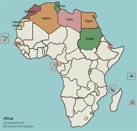 North Africa Map With Capitals - Table Rock Lake Map