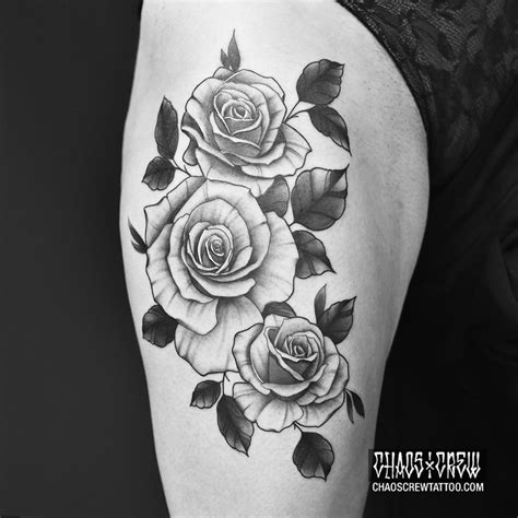 White Rose : black and gray tattoo – Tattoo Studio München | CHAOS CREW ...