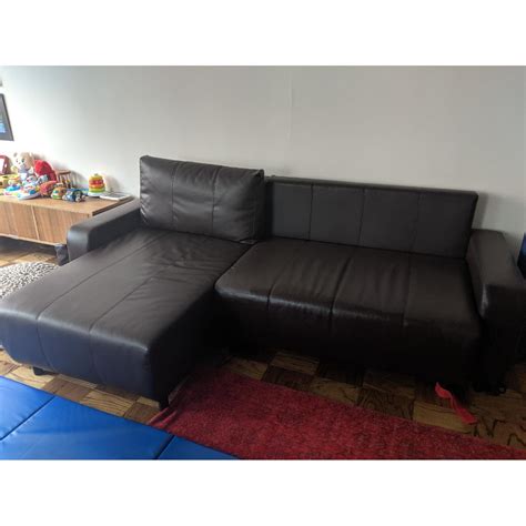 Ikea Sleeper Sectional Sofa w/ Storage & 3 Pillows - AptDeco