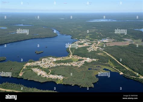 aerial, Snow Lake, Manitoba Stock Photo - Alamy