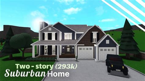 roblox || bloxburg || two-story suburban home (293k) tour + speedbuild ...