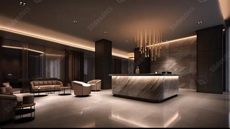 Luxury Redefined Immaculate 3d Rendering Of A Modern Hotel Reception ...