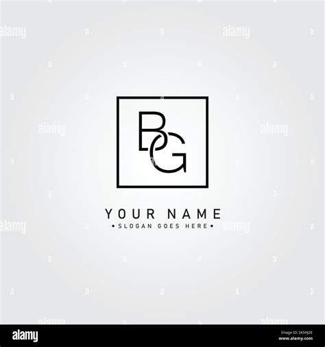 Initial Letter BG Logo - Simple Business Logo for Alphabet B and G ...