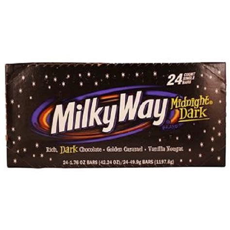 MILKY WAY Midnight Dark Chocolate Singles Size Candy Bars 1.76-Ounce ...