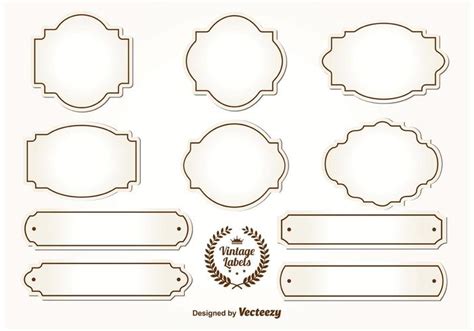 Blank Vintage Labels 83063 Vector Art at Vecteezy