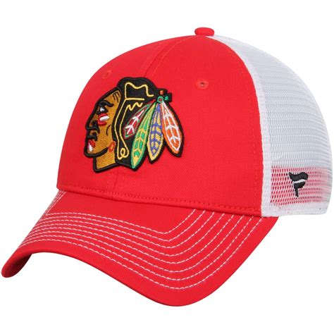 Men's Chicago Blackhawks Red Core Trucker Adjustable Snapback Hat