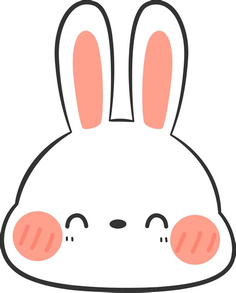 cute rabbit head cartoon element 10792508 PNG