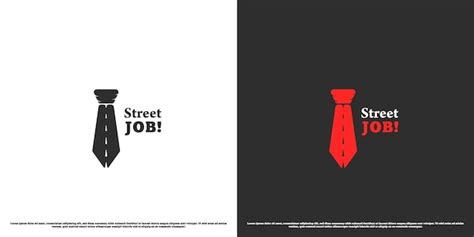 Premium Vector | Job street logo design illustration flat silhouette of ...