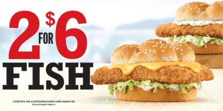 Arby’s 2 for $6 Fish Sandwiches