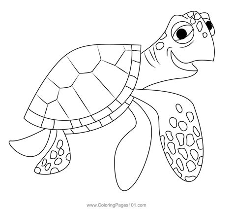 Crush The Turtle Coloring Page for Kids - Free Finding Nemo Printable ...