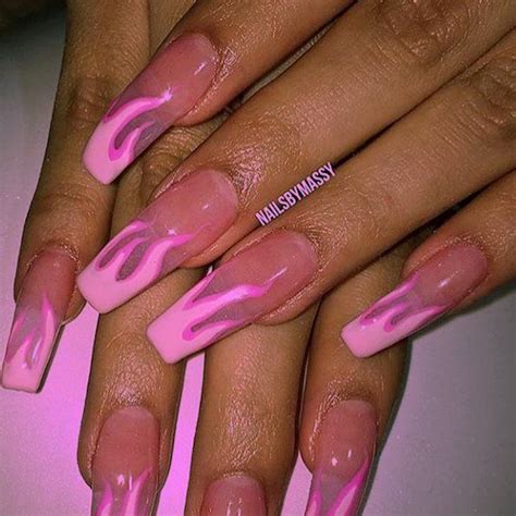 Image result for baddie aesthetic | Pink acrylic nails, Purple acrylic ...