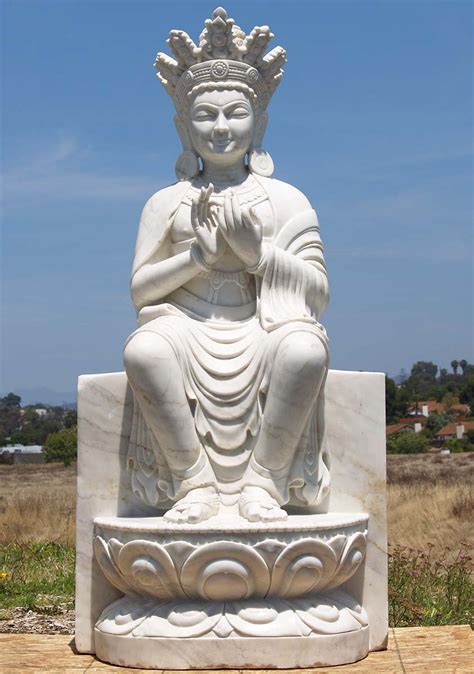 White Marble Seated Maitreya Buddha Statue in Dharmachakra Mudra Carved ...