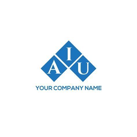 AIU letter logo design on WHITE background. AIU creative initials ...