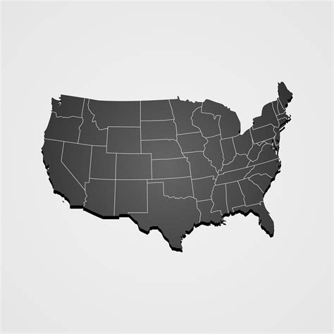 USA map vector, US MAP VECTOR, UNITED STATES OF AMERICA MAP VECTOR with ...