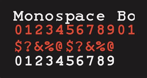 Monospace Bold free Font - What Font Is