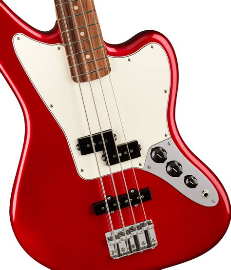 Fender Jaguar Bass Player - candy apple red Solid body electric bass red